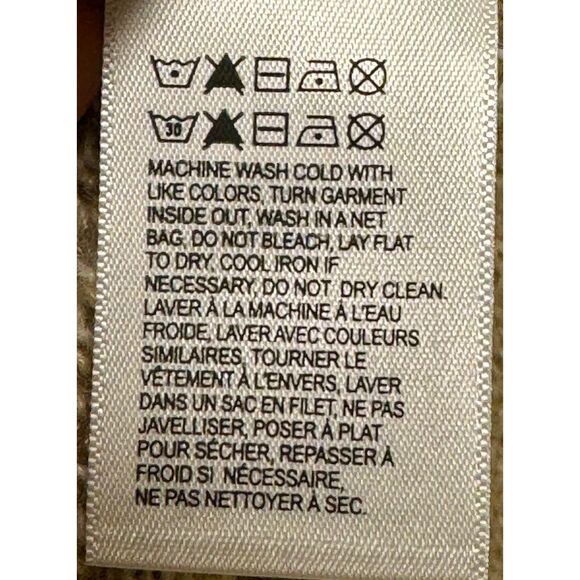 LUCKY BRAND Camo Cardigan in Natural Multi, Wool Blend, Sz L - Picture 12 of 12